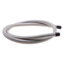3.28ft -6 AN Stainless Steel Braided Fuel Oil Line Hose AN6 1500PSI Silver