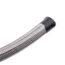 3.28ft -6 AN Stainless Steel Braided Fuel Oil Line Hose AN6 1500PSI Silver