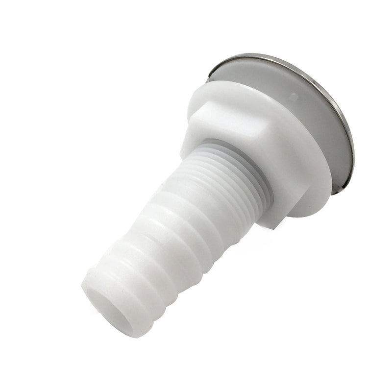 1'' Nylon Thru Hull Fitting With Stainless Steel Covered - Through Hull