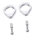 49MM TURN SIGNAL MOUNT BRACKET FORK TUBE RELOCATION CLAMPS FOR HARLEY SILVER