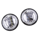 Pair 4" 30W Auxiliary Passing Light Spot Fog Lamp For Harley Motorcycle