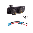 2-Hole Panel USB Charger Voltmeter 12V Socket with Cigarette Lighter