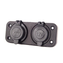 2-Hole Panel USB Charger Voltmeter 12V Socket with Cigarette Lighter