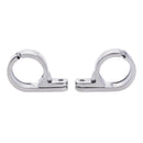 Pair Chrome Motorcycle Motorbike 1 1/4" 32mm Handlebars Mounts Clamp for Harley