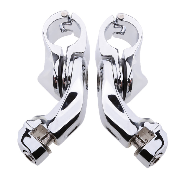 1-1/4'' Highway Heavy Duty Billet Aluminum Foot Pegs Chrome For Harley