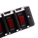 4 Gang Red Button Waterproof Car Switch Panel Circuit Breaker With Cover