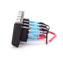 4 Gang Red Button Waterproof Car Switch Panel Circuit Breaker With Cover