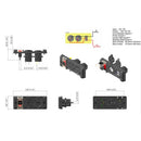 12V Car Modification USB Car Charging Cigarette Lighter Set S-1684 Black