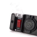 12V Car Modification USB Car Charging Cigarette Lighter Set S-1684 Black