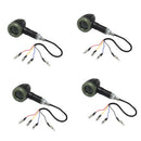 4x Universal Motorcycle LED Amber Rear Turn Signal Brake Light Indicator