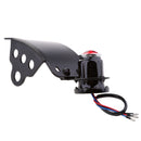 1" Vertical License Plate Bracket Black Brake Tail Light for Motorcycle ATV