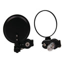 Black Universal Motorcycle 3" Round 7/8" Handle Bar End Rearview Side Mirror