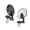 Foldable Motorcycle Aluminum 3" Round 7/8" Handle Bar End Rearview Mirror