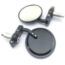 Foldable Motorcycle Aluminum 3" Round 7/8" Handle Bar End Rearview Mirror