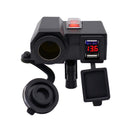 DC 12V 4.2A Dual USB Charger Power Socket LED Voltmeter for Motorcycle
