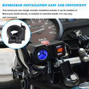 12V 4.2A Motorcycle Accessories Dual USB Charger Cigarette Lighter Socket Voltmeter Switch