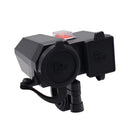 12V 4.2A Motorcycle Accessories Dual USB Charger Cigarette Lighter Socket Voltmeter Switch