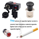 12V 4.2A Motorcycle Accessories Dual USB Charger Cigarette Lighter Socket Voltmeter Switch