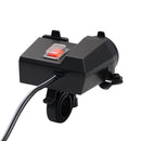 12V 4.2A Motorcycle Accessories Dual USB Charger Cigarette Lighter Socket Voltmeter Switch