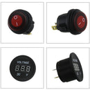 Dual USB Socket Charger 3.1A 5V + LED Voltmeter + Power Outlet + ON-OFF Switch for Car Boat Marine