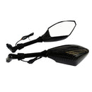 2pcs LED Integrated Turn Signals Side Rear Mirrors For Yamaha YZF R1 FZ1 FZ6