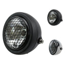 12V Metal Motorcycle Assembly Headlight Bulbs Grill Cover Black New