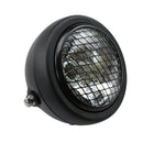 12V Metal Motorcycle Assembly Headlight Bulbs Grill Cover Black New