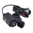 Hot Selling Motorcycle Phone GPS Dual USB Charger Adapter With Switch