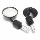 7/8'' Black Handle Bar End Motorcycle Rearview Mirrors Rear View Mirror Universal