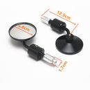 7/8'' Black Handle Bar End Motorcycle Rearview Mirrors Rear View Mirror Universal