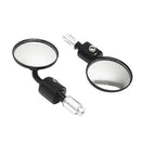7/8'' Black Handle Bar End Motorcycle Rearview Mirrors Rear View Mirror Universal