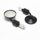 7/8'' Black Handle Bar End Motorcycle Rearview Mirrors Rear View Mirror Universal