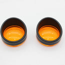 Black Visor-Style Ring Kit Yellow Lens Cover / Turn Signal Cover for Harley XL883 XL1200