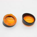 Black Visor-Style Ring Kit Yellow Lens Cover / Turn Signal Cover for Harley XL883 XL1200