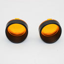 Black Visor-Style Ring Kit Yellow Lens Cover / Turn Signal Cover for Harley XL883 XL1200
