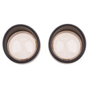 1 Pair (Left & Right) Motorcycle Turn Signal Black Visor Ring Kit Grey Lens Cover for Harley XL883 XL1200