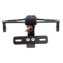 Motorcycle Adjustable License Number Plate Frame Holder Bracket with LED Light for Yamaha Honda Suzuki Kawasaki KTM