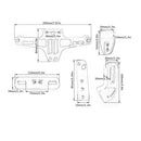 Motorcycle Adjustable License Number Plate Frame Holder Bracket with LED Light for Yamaha Honda Suzuki Kawasaki KTM