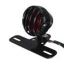 Black Round Metal Motorcycle Tail Brake Light for Harley Bobber Chopper Custom
