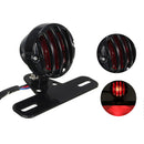 Black Round Metal Motorcycle Tail Brake Light for Harley Bobber Chopper Custom