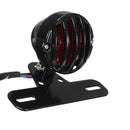 Black Round Metal Motorcycle Tail Brake Light for Harley Bobber Chopper Custom