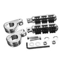 Chrome 32mm Short Angled Adjustable Highway Foot Pegs Peg Mount For Harley