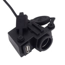 Waterproof Motorcycle 5V/2.1A USB Power Port Adapter Handlebar Handle Bar Clamp Power Adapter with Cigarette Lighter Socket