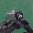5V 3.1A Waterproof Motorcycle Dual USB Port Socket Kit SAE to USB Adapter Cable Phone Tablet GPS Charger