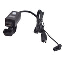 5V 2.1A Motorcycle USB Port Socket Kit SAE to USB Adapter Cable Phone Tablet GPS Charger + LED Voltmeter