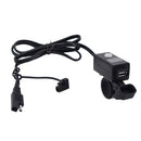 5V 2.1A Motorcycle USB Port Socket Kit SAE to USB Adapter Cable Phone Tablet GPS Charger + LED Voltmeter