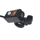 5V 2.1A Motorcycle USB Port Socket Kit SAE to USB Adapter Cable Phone Tablet GPS Charger + LED Voltmeter