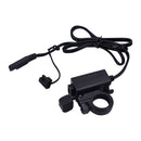 5V 2.1A Motorcycle USB Port Socket Kit SAE to USB Adapter Cable Phone Tablet GPS Charger + LED Voltmeter