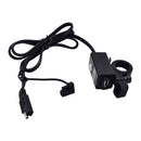 5V 2.1A Motorcycle USB Port Socket Kit SAE to USB Adapter Cable Phone Tablet GPS Charger + LED Voltmeter
