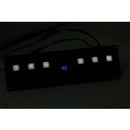 6-Gang Rocker Switch Panel Circuit Breaker + Blue LED Voltmeter RV Car Marine Boats